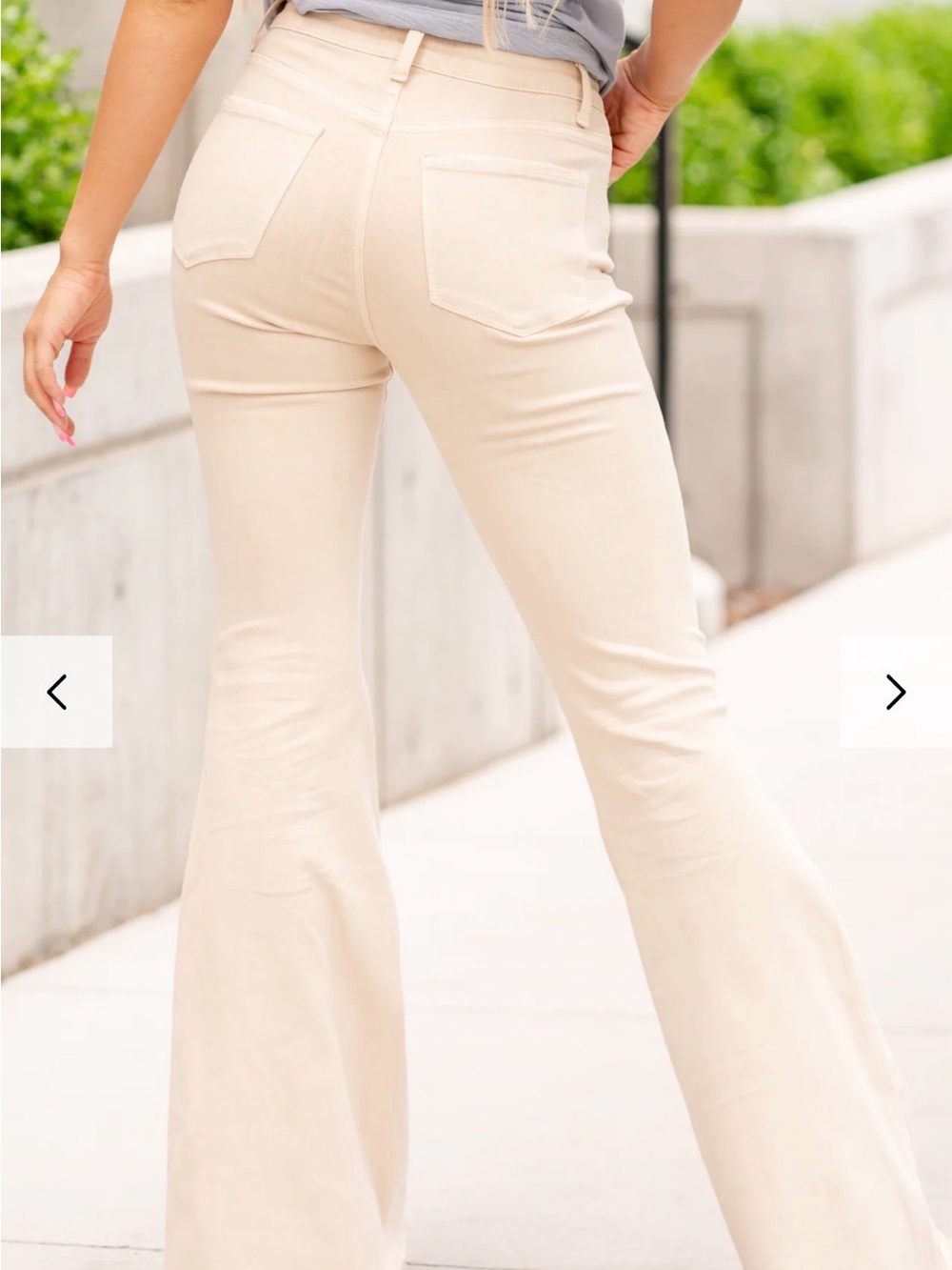 Vervet by Flying Monkey High Rise Super Flare Blush Raw Edge Hemline Jeans 28 - Picture 4 of 9